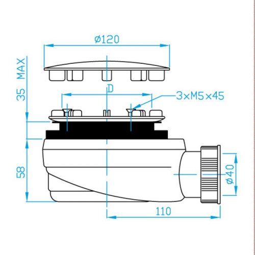 Сифон для душевого поддона PlastBrno EWCN942 - фото 2